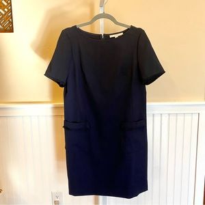 LOFT size 8/medium navy shift dress